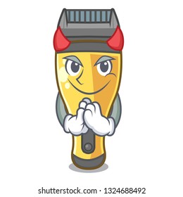 Devil electric shaver isolated with in mascot