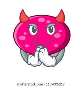 Devil ellipse mascot cartoon style