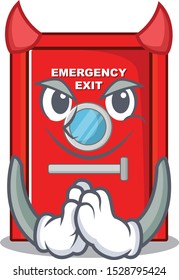 Devil emergency exit door in the mascot