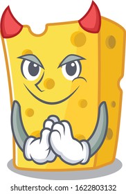 Devil emmental cheese Cartoon in character design