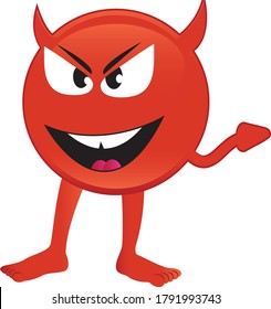 Devil Emoji Cartoon, Vektorkunst und Illustration