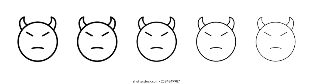 Devil emoji icon Vector logo sign