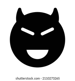 Devil Emoji Isolated Vector Icon Which Stock Vector (Royalty Free ...