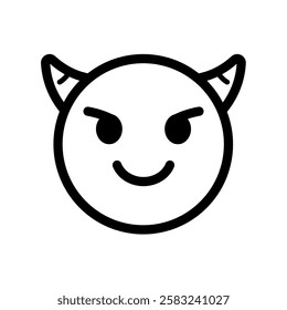 devil - emoji, vector icon