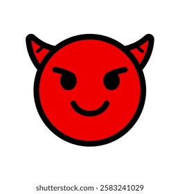 devil - emoji, vector icon