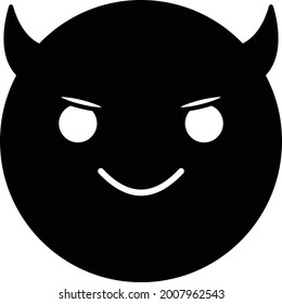 Devil emoji Vector icon that can easily modify or edit