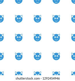 devil emot icon pattern seamless white background. Editable filled and outline devil emot icon. devil emot icon pattern for web and mobile.