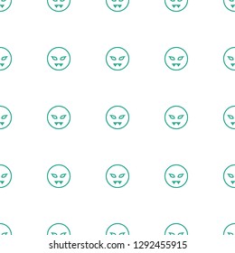 devil emot icon pattern seamless white background. Editable outline devil emot icon. devil emot icon pattern for web and mobile.
