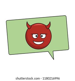 Devil emoticon in bubble