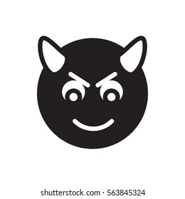 devil emoticon icon illustration isolated vector sign symbol