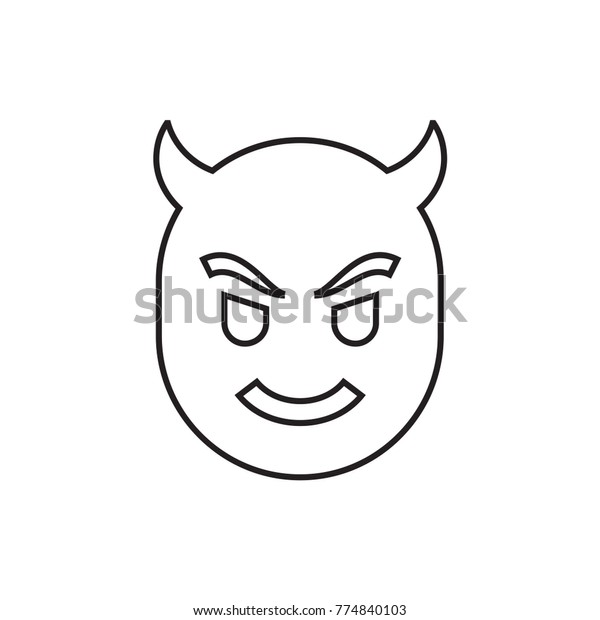 Devil Emoticon Icon Illustration Isolated Vector Stock Vector (Royalty ...