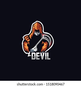 Devil esport logo design template