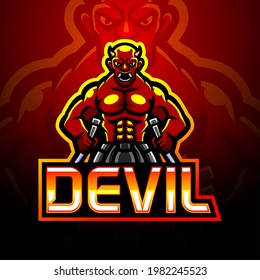 Devil esport logo mascot design
