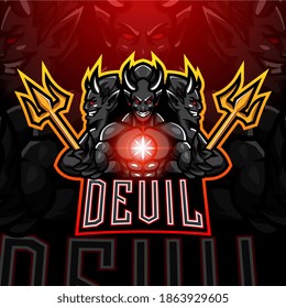 Devil esport mascot logo design