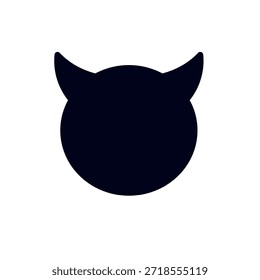 diabo mal roxo face chifre sorrindo com chifres travessos halloween símbolo emoji sinal ícone vetor ilustração isolado plana