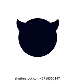 diabo mal roxo face chifre sorrindo com chifres travessos halloween símbolo emoji sinal ícone vetor ilustração isolado plana
