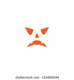 Devil face character happy halloween day