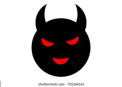 Devil Face Emoji. Vector.