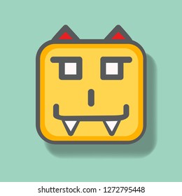 devil face icon. face icon vector