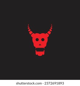 Devil face logo vector design