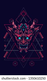 Devil face sacred geometry
