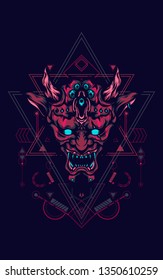 Devil face sacred geometry