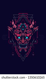 Devil face sacred geometry
