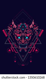 Devil face sacred geometry