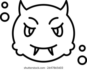 Devil Filled Style Icon Design