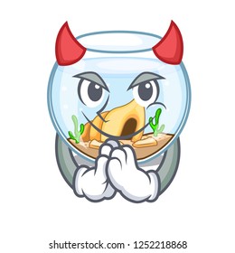 Devil fishbowl jumping outside the on character