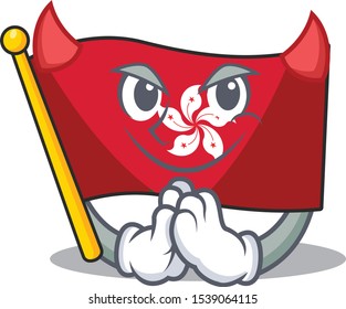 Devil flag hongkong character with cartoon shape