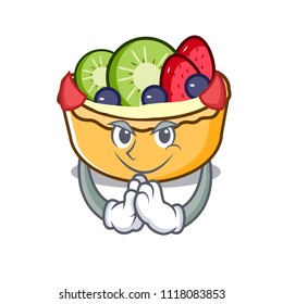 Devil fruit tart mascot cartoon
