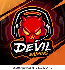 Devil gaming esport mascot logo design