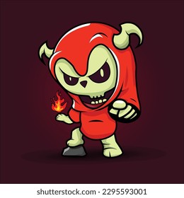 devil ghost cartoon character vector asset resource