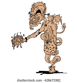 devil ginnie cartoon illustration