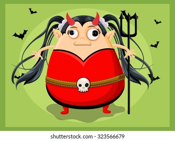 Devil girl cartoon