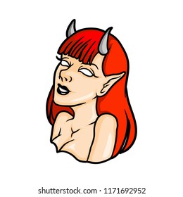 devil girl pin up