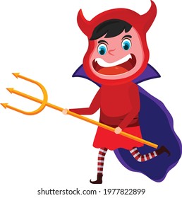 Devil Girl vector art and illustration