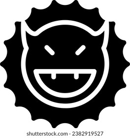 devil glyph icon illustration vector
