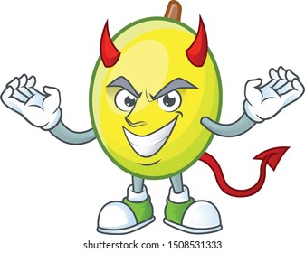 Devil gomotega fruit healthy in cartoon mascot