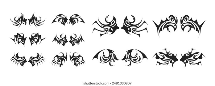 Devil Gothic Wing Element Set