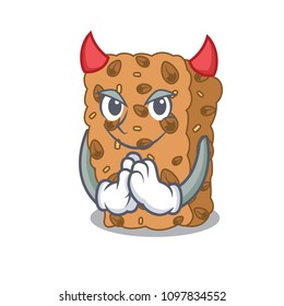 Devil granola bar mascot cartoon