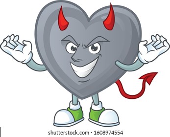 Devil grey love Cartoon character design style