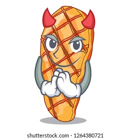 Devil grilled chicken with mix salad cartoon
