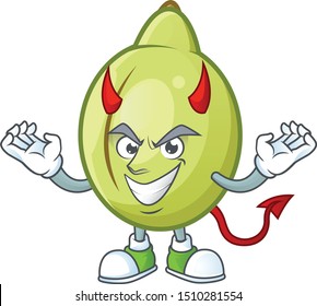 Devil gubinge fruit mascot on white background