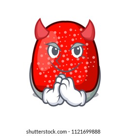 Devil gumdrop mascot cartoon style