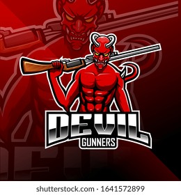 Devil gunners esport mascot logo