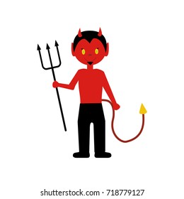 Devil halloween costume on the white background. Vector illustration