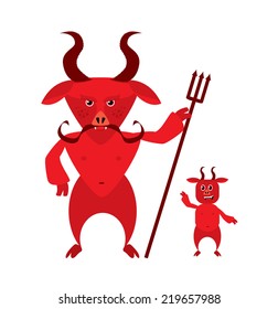 Devil Halloween imp vector