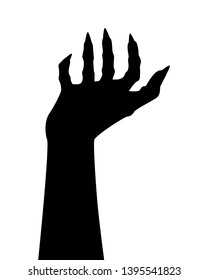 Devil Hand Silhouette Vector On White Stock Vector (Royalty Free ...
